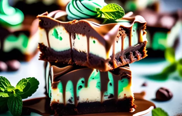 Mocha Mint Cheesecake Brownies