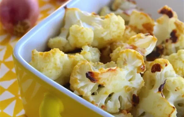 Mustard Roasted Cauliflower with a Crispy Texture