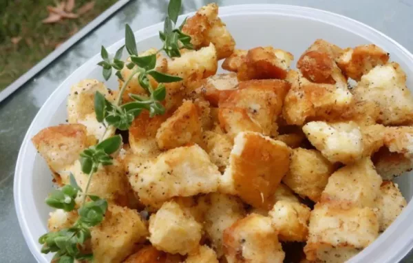 Old Hamburger Bun Croutons