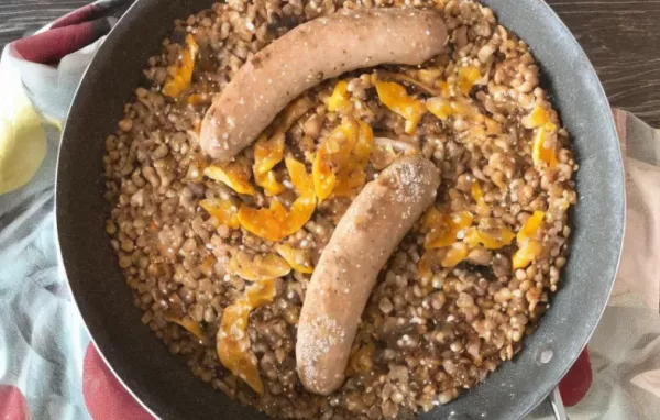 One-Pan Sausage and Farro Skillet with Savory Mushrooms and Delicata Squash