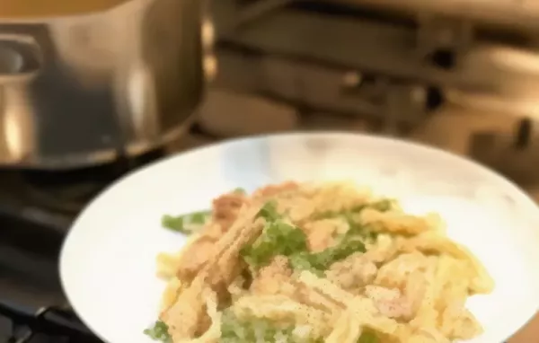 One-Pot Salmon, Asparagus, and Feta Pasta