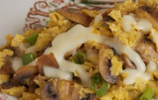 Onion and Mushroom Scrambled Eggs