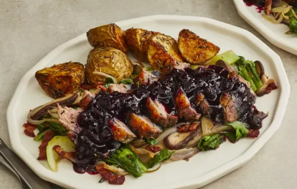 Pan-Seared Duck Breast with Blueberry Sauce