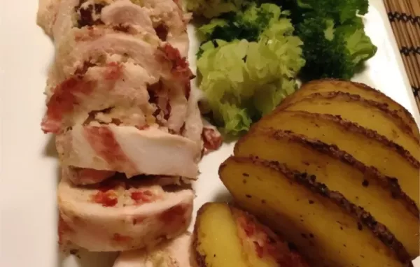 Pancetta Wrapped Stuffed Chicken Breasts