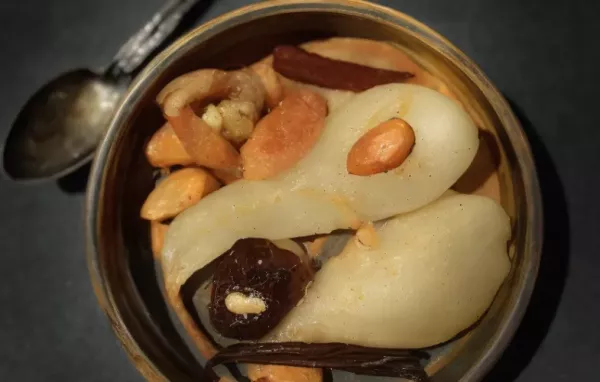 Pears and Dried Fruits in a Tagine