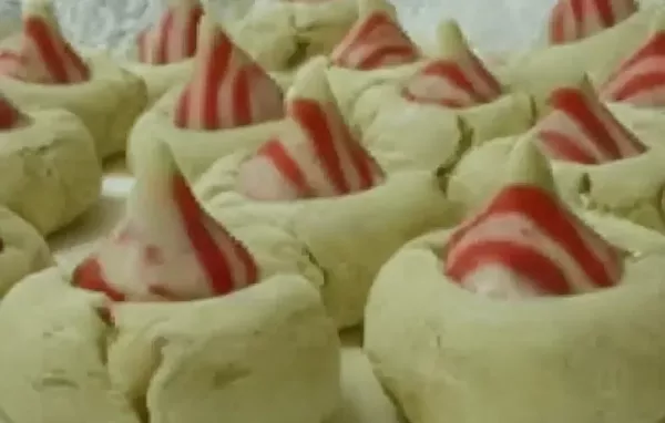 Peppermint Candy Cane Kiss Cookies - Festive Holiday Treats