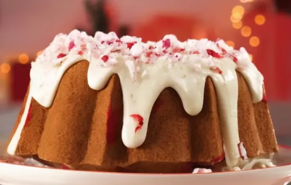 Peppermint Pound Cake with Cream Cheese Peppermint Bark Frosting