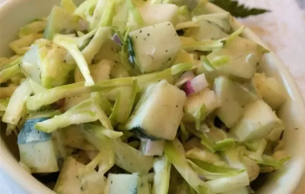 Peppery Coleslaw with Cucumbers and Celery