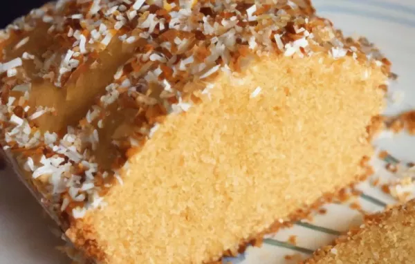 Pound Cake with Lemon Coconut Glaze