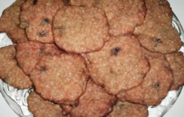 Raisin-Peanut Butter-Bran Cookies