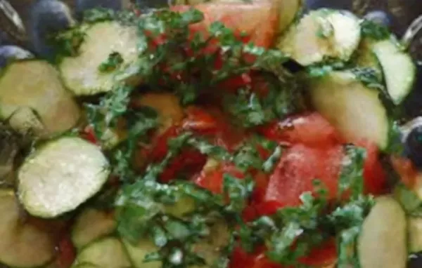 Raw Zucchini Salad with Tomato and Basil