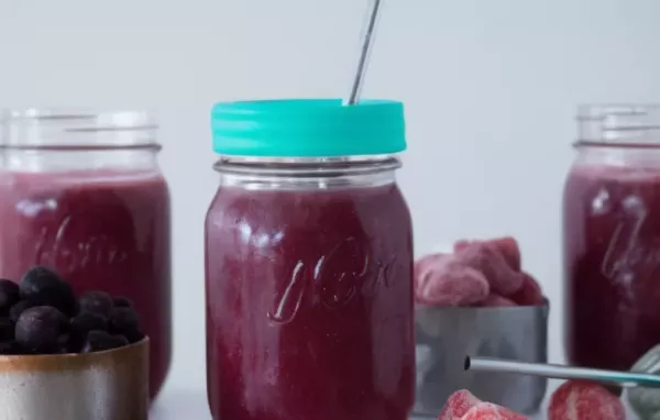 Refreshing and creamy blueberry slushy