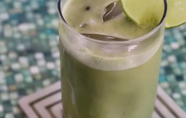 Refreshing and Healthy Iced Soy Milk Matcha Tea