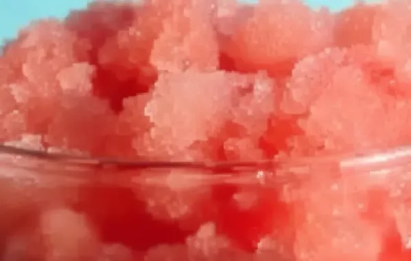 Refreshing and Sparkling Watermelon Granita with a Twist of Champagne
