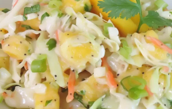 Refreshing and zesty mango cilantro slaw