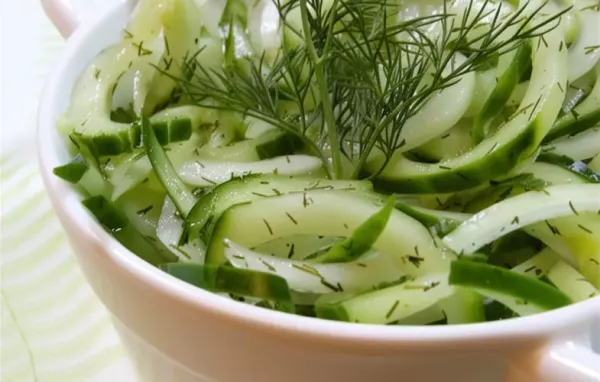 Refreshing Cucumber Salad with a Tangy Dressing