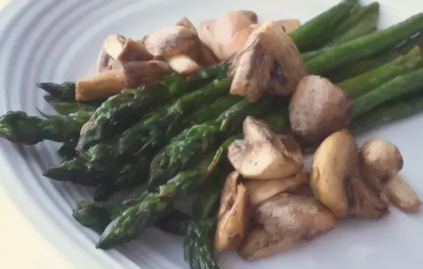 Roasted Asparagus and Mushrooms