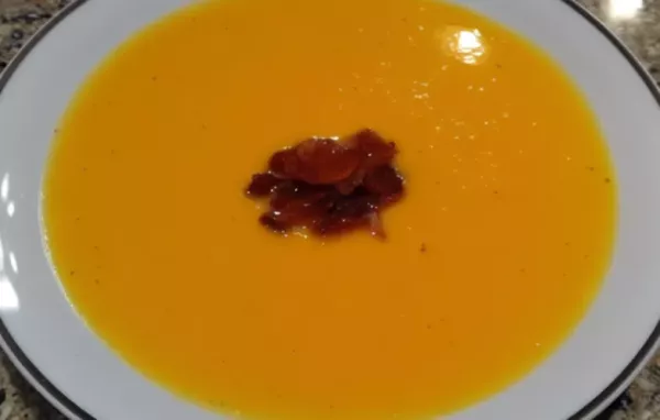 Roasted Butternut Squash and Sweet Potato Bisque with Smoked Applewood Bacon