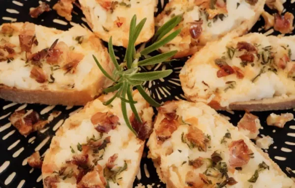 Rosemary and Goat Cheese Crostini with Walnuts and Honey