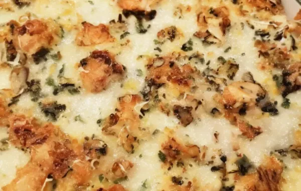 Savory Bread Pudding with Mushrooms and Leeks