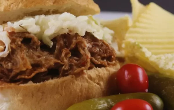 Slow Cooker Barbequed Pork for Sandwiches