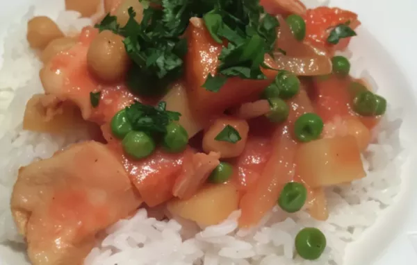 Slow Cooker Boneless Chicken with Tomatoes, Coconut Milk, and Chickpeas