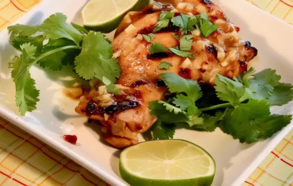 Spice up your grilling game with this zesty grilled chile cilantro lime chicken recipe!