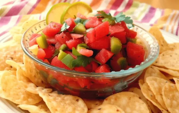 Spice up your summer with this refreshing Watermelon Fire and Ice Salsa!