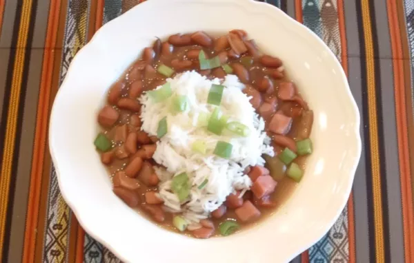 Spicy and Flavorful Cajun Style Red Bean and Rice Soup Recipe