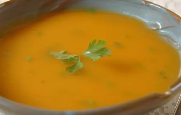 Spicy and flavorful carrot soup with a kick of chile and freshness of cilantro