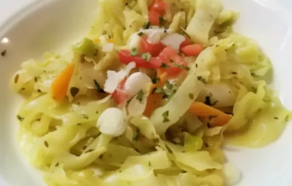 Spicy and flavorful coconut curry cabbage dish