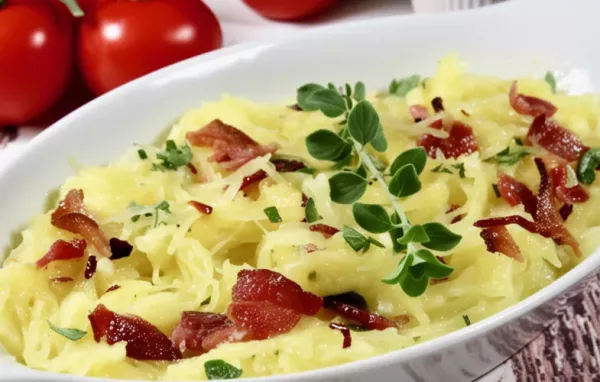 Spicy Garlic Parmesan Spaghetti Squash with Bacon