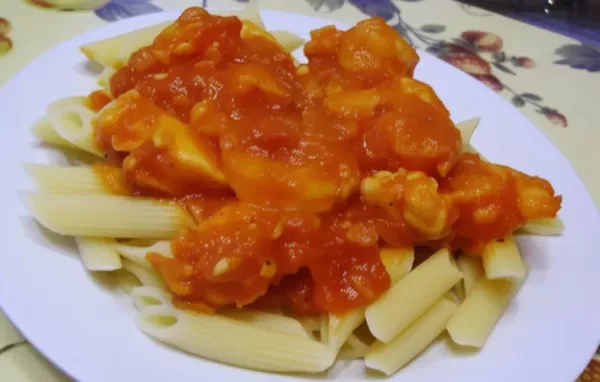 Spicy Penne with Chili Chicken and Prawns Recipe