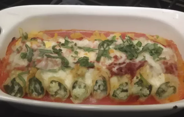 Spinach Cheese Manicotti