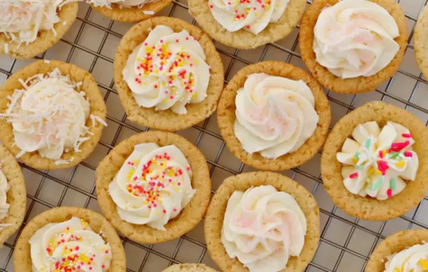 Sugar Cookie Cups with Coconut Buttercream Frosting