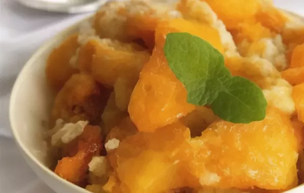 Sugar-Free Peach and Banana Cobbler