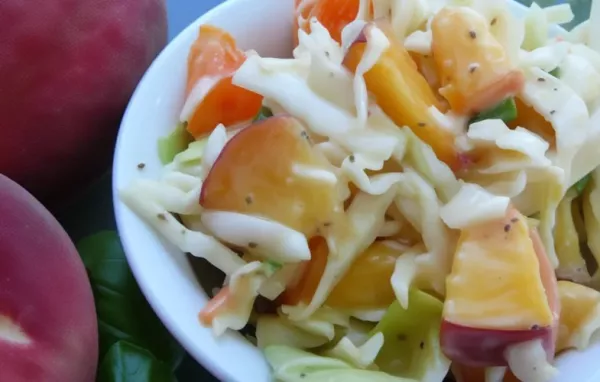 Sweet and Tangy Thornehedge Peach Slaw Recipe