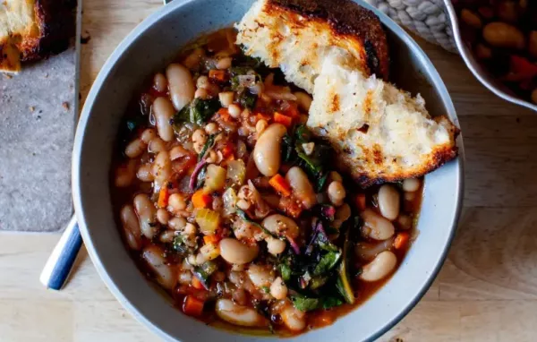 Swiss Chard, Sausage, Pasta, and Bean Casserole