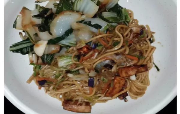 Vegan Lo Mein with Korean Tofu Bulgogi - A Delicious Plant-Based Twist on a Classic Asian Dish