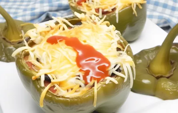 Vegetarian twist on traditional Mexican stuffed peppers