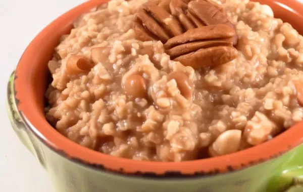 Warm and hearty rustic grain cereal perfect for a cozy morning breakfast