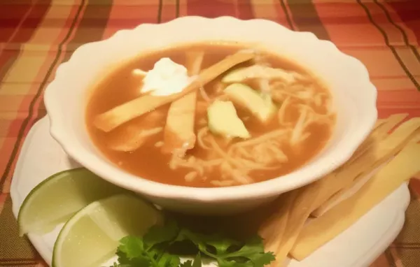 Warm up with a delicious and comforting Pumpkin Tortilla Soup