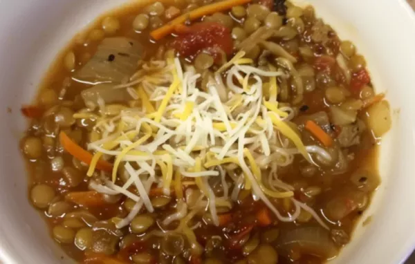 Warm up with this hearty lentil and sausage soup recipe