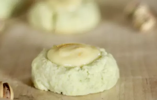 White Chocolate Orange Pistachio Thumbprint Cookies