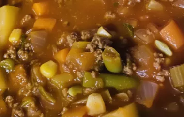 A comforting and hearty vegetable soup recipe passed down from generations