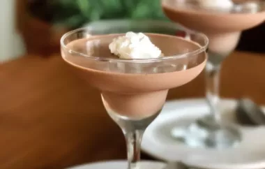 A creamy and decadent chocolate mousse that is quick and easy to make without using eggs.