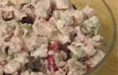 A delicious and colorful turkey salad perfect for festive fall gatherings