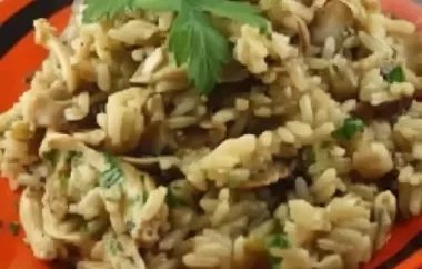 A delicious and flavorful side dish that combines earthy mushrooms with fluffy rice