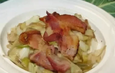A delicious and savory salad combining wilted cabbage and crispy bacon for a flavorful dish