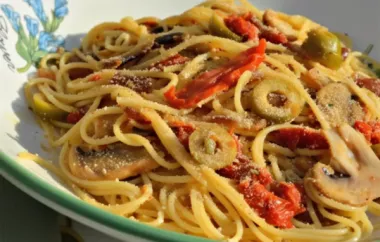 A delicious fusion of American and Mediterranean flavors in a comforting pasta dish